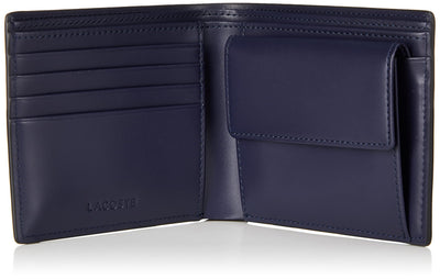 Lacoste Official Leather Minimalist Short Wallet, black (black 19-3911tcx)