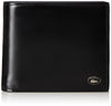 Lacoste Official Leather Minimalist Short Wallet, black (black 19-3911tcx)