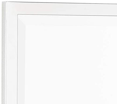 Head West Brushed Chrome Framed Bathroom Mirror - Beveled Edge Rectangle Vanity Mirror - Modern Living Room Accent and Home Decor with Vertical and Horizontal Mount - 24" x 30"