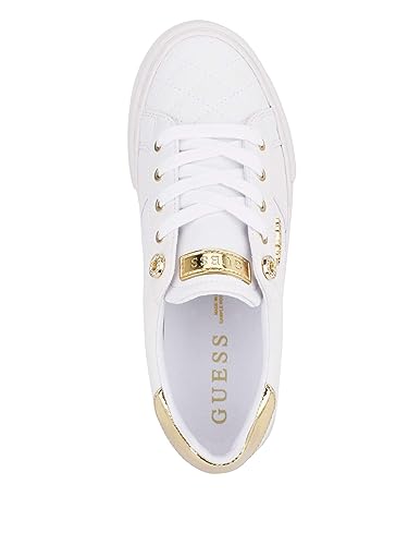 Guess Women's Loven Sneaker, White, 8