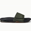 Reef Mens Fanning Slide | Bottle Opener Sandal , Dark Olive, 10