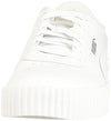 PUMA womens Carina Sneaker, Puma White-puma White-puma Silver, 9.5 US