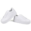 JABASIC Women Fashion Sneakers Low-top Lace-Up Stylish Walking Shoes Comfort Platform Sneakers (8,White)