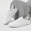 FRACORA Mens White Tennis Shoes Low Top Fashion Sneakers PU Leather Casual Shoes for Men(White, US7)