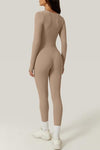 QINSEN Women's 2023 Fashion Square Neck Bodysuit Jumpsuit Long Leggings Playsuit Cococa Cream S
