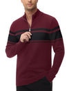 Pullover Sweaters for Men Mens Polo Zip Up Sweater Turtleneck Shirts Fall Winter Sweaters Black Sweater Multi-Color Striped Tops Slim Fit Sweaters