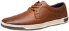 Jousen Men's Casual Shoes Memory Foam Mens Fashion Sneakers 3 Eyelets Business Dress Sneaker (A81Q06 Yellow Brown 9.5)