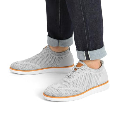 Bruno Marc Mens Mesh Sneakers Oxfords Lace-Up Wingtip Lightweight Casual Walking Shoes, 02/Grey - 11(Grand-02)