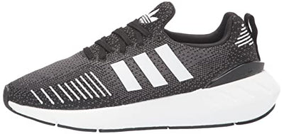 adidas Women's Swift Run 22 Sneaker, Black/White/Grey, 7.5