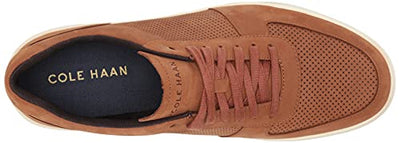 Cole Haan Men's Grand Crosscourt Modern Perforated Sneaker, Monument Suede/NUBCK, 12