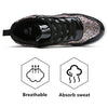 kkdom Women's Walking Shoes Glitter Comfort Lightweight Wedge Platform Athletic Tennis Sneakers Black US Size 11