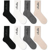 axgeyofs Fashion Hip Hop Letter Print Socks 4-Pair Adult Casual Athletic Letter Print Cotton Moisture Wicking Tube Socks