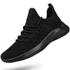 Feethit Womens Slip On Walking Shoes Non Slip Running Shoes Breathable Workout Shoes Lightweight Gym Sneakers All Black Size 8