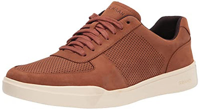 Cole Haan Men's Grand Crosscourt Modern Perforated Sneaker, Monument Suede/NUBCK, 12