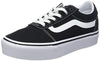 Vans Women’s Ward Platform Canvas Low-Top Sneakers, Black ((Canvas) Black/White 187), 4.5 UK