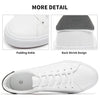 FRACORA Mens White Tennis Shoes Low Top Fashion Sneakers PU Leather Casual Shoes for Men(White, US7)