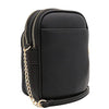 FashionPuzzle Multi Pocket PU Leather Casual Medium Crossbody Bag with Adjustable Strap (Black)