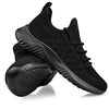 Feethit Womens Slip On Walking Shoes Non Slip Running Shoes Breathable Workout Shoes Lightweight Gym Sneakers All Black Size 8