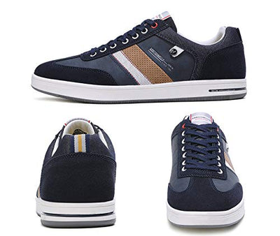 AX BOXING Mens Casual Shoes Fashion Sneakers Breathable Comfort Walking Shoes for Male(Navy Blue, Numeric_10_Point_5)