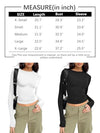 Trendy Queen Long Sleeve Shirts for Women Crop Tops Fall Fashion 2023 Outfits Basic Workout Sexy Sweaters Going Out Shirts Cute Slim Fit Y2K Clothing Winter Clothes Black