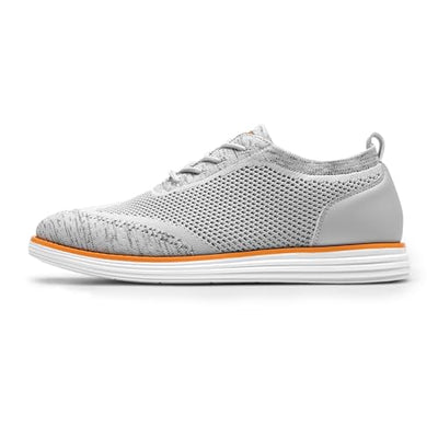 Bruno Marc Mens Mesh Sneakers Oxfords Lace-Up Wingtip Lightweight Casual Walking Shoes, 02/Grey - 11(Grand-02)