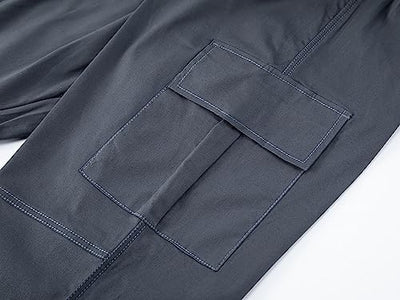 GM MGBOYGYM Mens Fashion Joggers Sports Pants - Cotton Cargo Pants Sweatpants Trousers Mens Long Pants Dark Grey-S