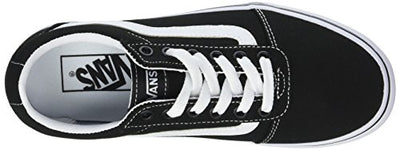 Vans Women’s Ward Platform Canvas Low-Top Sneakers, Black ((Canvas) Black/White 187), 4.5 UK
