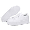 JABASIC Women Fashion Sneakers Low-top Lace-Up Stylish Walking Shoes Comfort Platform Sneakers (8,White)