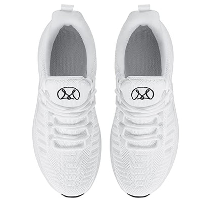 Makodax White Running Shoes for Women Mesh Breathable Sneakers Lightweight Fashion Sports Athletic Walking Shoes,White,US 5.5