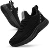 Feethit Women Tennis Running Shoes Walking Shoes Lightweight Casual Sneakers for Travel Gym Work Woman Waitress Nurse All Black 9