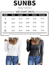SUNBS Womens 3 Packs Long Sleeve Shirts Casual Henley Tops Top Button Down Blouses Basic Ribbed Knit T-Shirts Fall Fashion Outfits Clothes 2023
