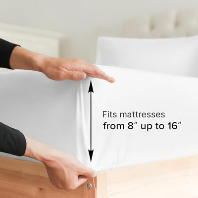 Queen Size 4 Piece Set - Comfy Breathable & Cooling Sheets - Hotel Luxury Bed Sheets - Deep Pockets, Easy-Fit, Extra Soft & Wrinkle Free Sheets