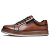 Men's Casual Oxford Dressy Sneaker Shoe Genuine Leather Fashion Casual Walking Shoes for Men Zapatos de Cuero Casuales para Hombres Brown 10.5