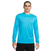 Nike Dri-FIT Legend Men's Long-Sleeve Fitness Top (as1, Alpha, m, Regular, Regular, Laser Blue/Black)