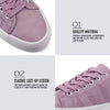 JABASIC Women Lace Up Platform Sneakers Comfortable Casual Fashion Sneaker Walking Shoes (8,Lt.Purple)