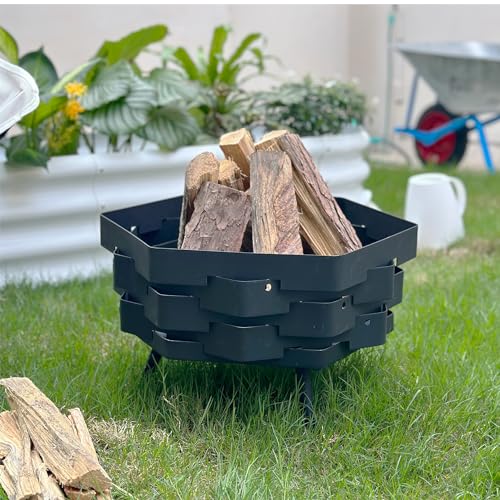 Growgoes Fire Pit 21 inch Portable fire Pit,Wood Burning Stove for Camping Firepit.Fire pits & Outdoor fireplaces with Carrying Bag.Firepits for Outside Patio,Backyard,Porch,Deck,BBQ.