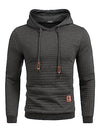 COOFANDY Mens Fashion Hoodies Sweatshirt Casual Long Sleeve Hooded Sweaters Pullover Winter Clothes for Men Dark Gray