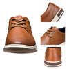 Jousen Men's Casual Shoes Memory Foam Mens Fashion Sneakers 3 Eyelets Business Dress Sneaker (A81Q06 Yellow Brown 9.5)