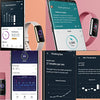 Fitbit Luxe Wellness & Fitness Tracker (Lunar White) with Heart Rate Monitor, Sleep Tracker, Bundle with 2 Watch Bands, 3.3foot Charge Cable, Wall Adapter, Screen Shield & PremGear for Fitbit