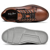 Men's Casual Oxford Dressy Sneaker Shoe Genuine Leather Fashion Casual Walking Shoes for Men Zapatos de Cuero Casuales para Hombres Brown 10.5