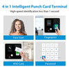NGTeco Time Clocks for Employees Small Business with Face, Finger Scan, RFID and PIN Punching in One, Office Time Card Machine Automatic Punch with APP for iOS Android (0 Monthly Fee)