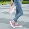 JABASIC Women Lace Up Platform Sneakers Comfortable Casual Fashion Sneaker Walking Shoes (8,Lt.Purple)