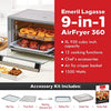 Emeril Lagasse Everyday 360 Air Fryer, 360° Quick Cook Technology, XL capacity,12 Pre-Set Cooking Functions including Bake, Rotisserie. Broil, Pizza, Slow Cook, Toaster and Much More, Stainless Steel