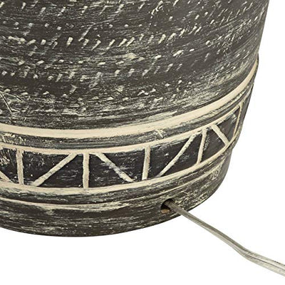 John Timberland Miguel Rustic Southwestern Style Table Lamp 32" Tall Earth Tone Jar Linen Fabric Drum Shade Decor for Living Room Bedroom House Bedside Nightstand Home Office Entryway Reading