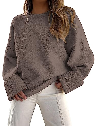 LILLUSORY Women's Fall Fashion 2023 Oversized Sweaters Tunic Tops Pullover Trendy Chunky Knitted Clothes Wear with Leggings