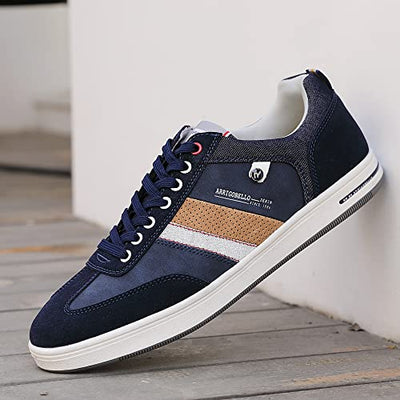 AX BOXING Mens Casual Shoes Fashion Sneakers Breathable Comfort Walking Shoes for Male(Navy Blue, Numeric_10_Point_5)