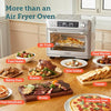 Smart 12-in-1 Air Fryer Toaster Oven Combo, Airfryer Convection Oven Countertop, Bake, Roast, Reheat, Broiler, Dehydrate, 75 Recipes & 3 Accessories, 26QT, Silver-Stainless Steel