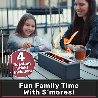 Houswise Tabletop Fire Pit, Portable Fire Pit Bowl, Indoor Smores Maker, Table Top Firepit, Outdoor Indoor Fire Pit Tabletop, Indoor Fireplace, Mini Tabletop Fireplace, Decor Housewarming Gifts