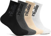 axgeyofs Fashion Hip Hop Letter Print Socks 4-Pair Adult Casual Athletic Letter Print Cotton Moisture Wicking Tube Socks