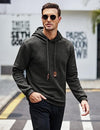 COOFANDY Mens Fashion Hoodies Sweatshirt Casual Long Sleeve Hooded Sweaters Pullover Winter Clothes for Men Dark Gray